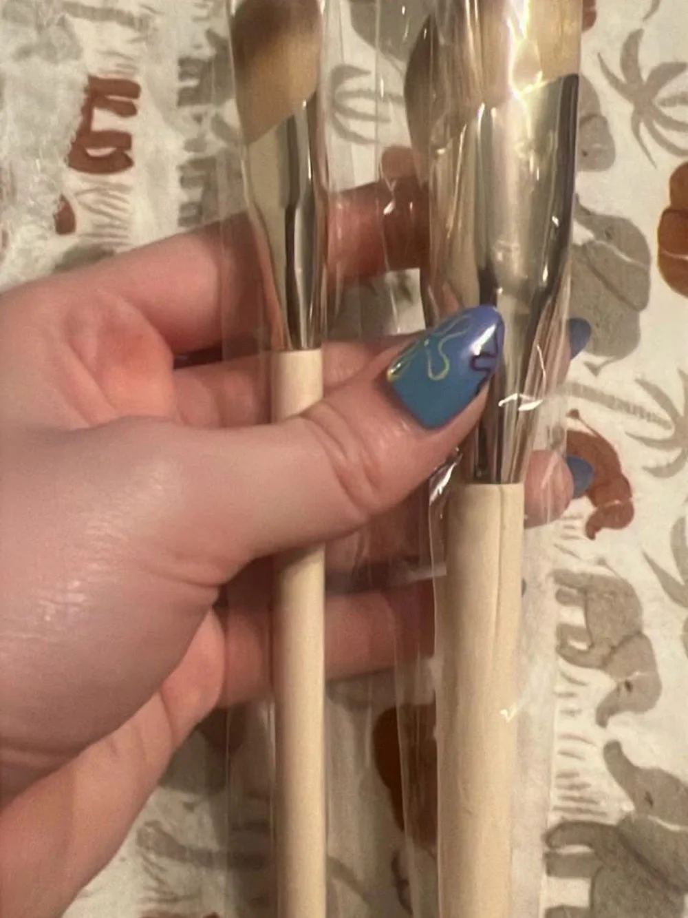 chic Makeup Brush Set with Silver Ferrules